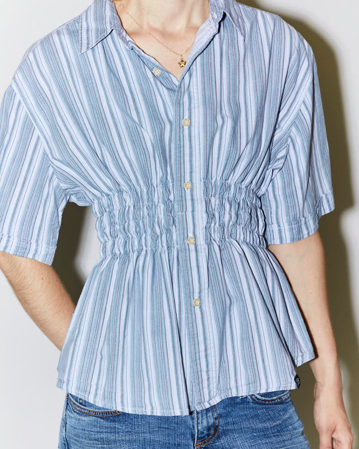 Rokit Originals Rework Shirred Honey Shirt - L
