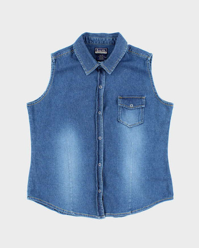 Vintage Y2K B.U.M Equipment Denim Sleeve Shirt - XL