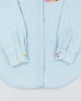 Vintage 90's Disney Winnie the Pooh Embroidered Denim Shirt - L