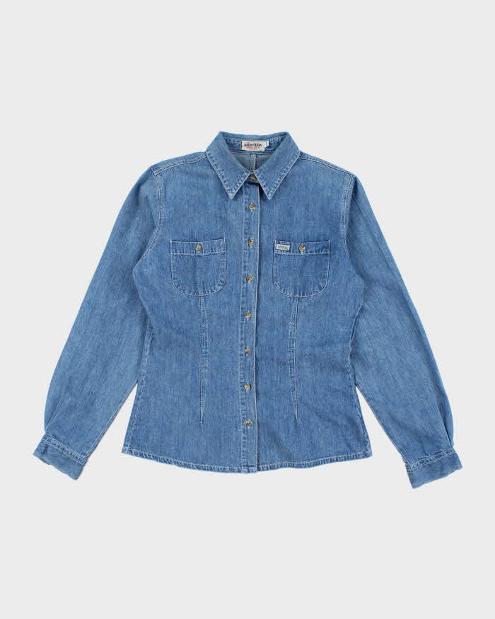 Vintage Y2K Guess Jeans Medium Wash Denim Shirt - M