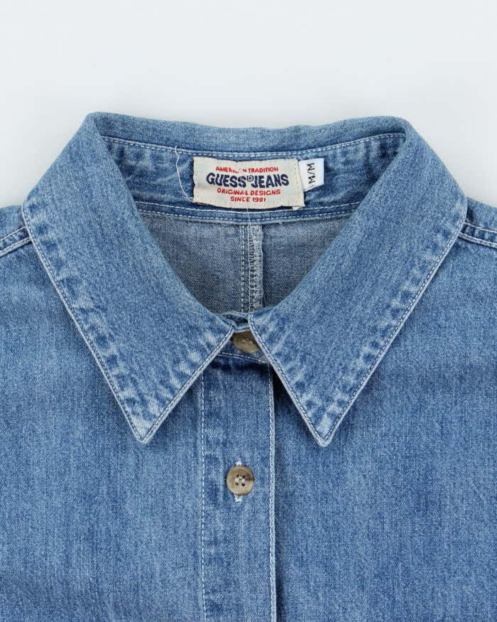 Vintage Y2K Guess Jeans Medium Wash Denim Shirt - M