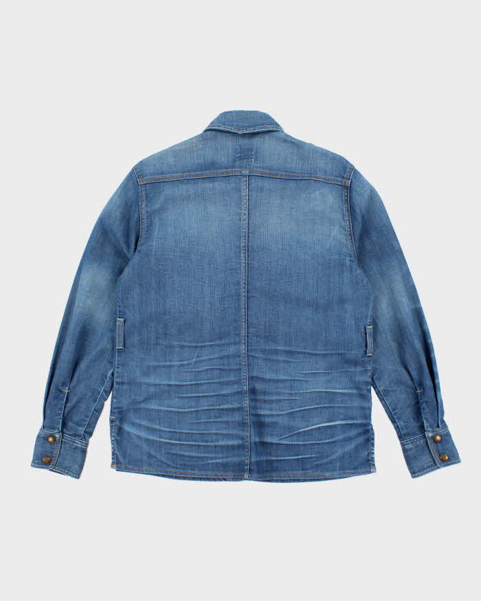 Vintage 90's Lucky Brand Dark Wash Denim Shirt - M