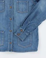 Vintage 90's Lucky Brand Dark Wash Denim Shirt - M