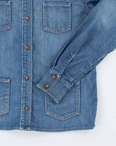 Vintage 90's Lucky Brand Dark Wash Denim Shirt - M