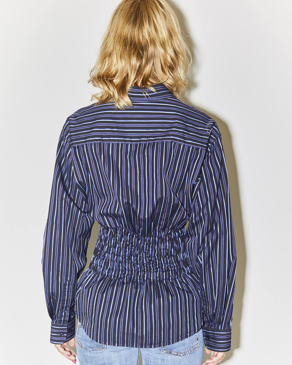 Rokit Originals Reworked Honey Shirring Shirt - L