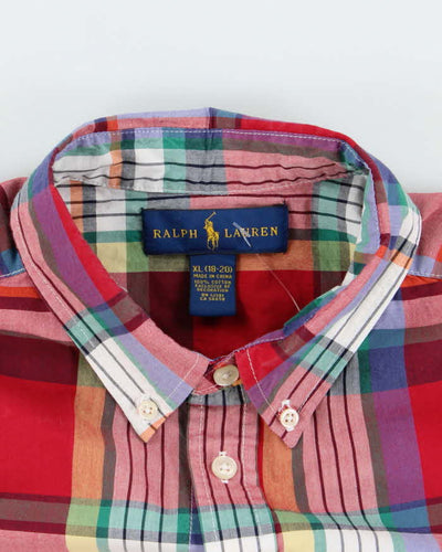 Vintage Y2K Ralph Lauren Short Sleeve Patterned Shirt - XL