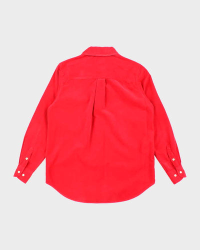 Tommy Hilfiger Bright Red Corduroy Shirt - S