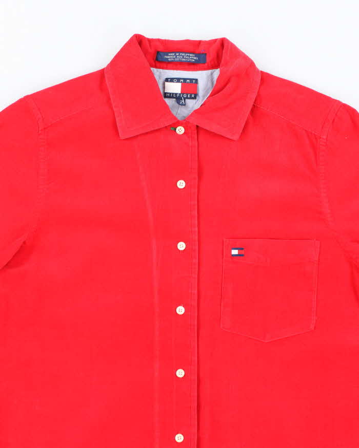 Tommy Hilfiger Bright Red Corduroy Shirt - S