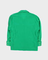 Vintage 1990s Women's Versace Sport Pure Silk Long Sleeve Shirt - M