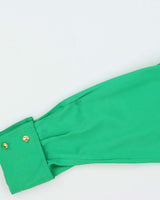 Vintage 1990s Women's Versace Sport Pure Silk Long Sleeve Shirt - M