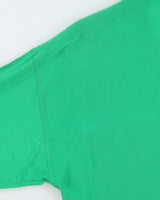 Vintage 1990s Women's Versace Sport Pure Silk Long Sleeve Shirt - M