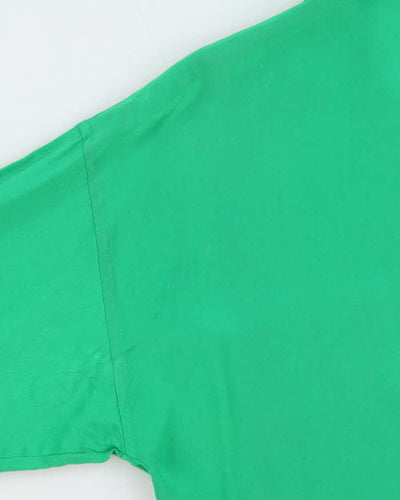 Vintage 1990s Women's Versace Sport Pure Silk Long Sleeve Shirt - M