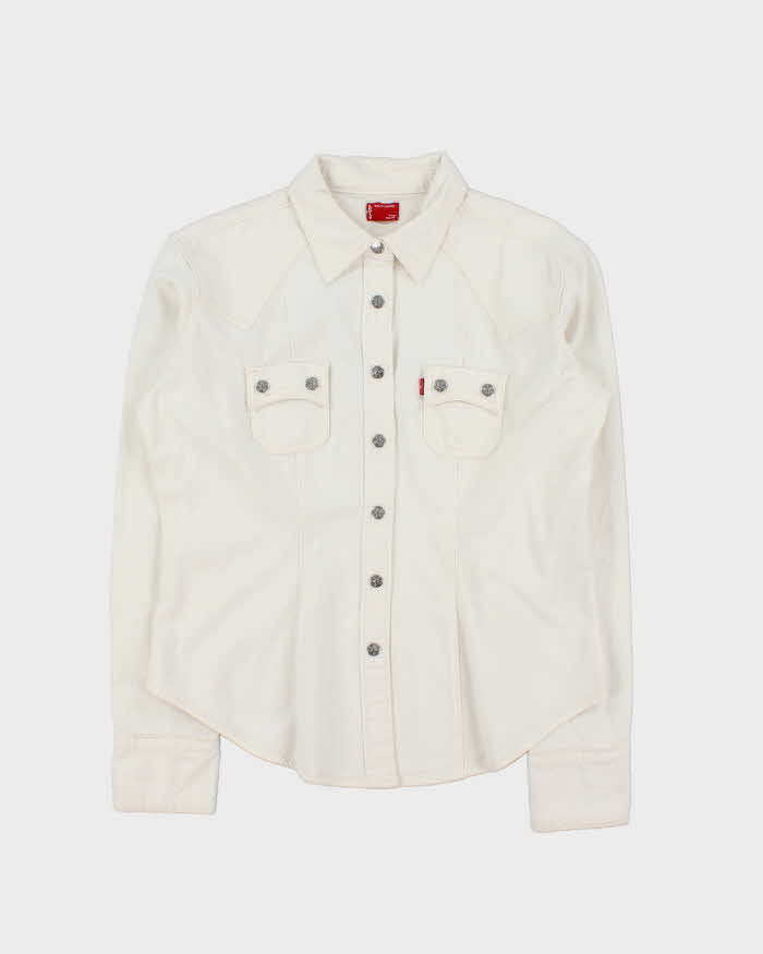 Vintage Y2K 00s Women's Levi's Denim Long Sleeve Western Shirt - L