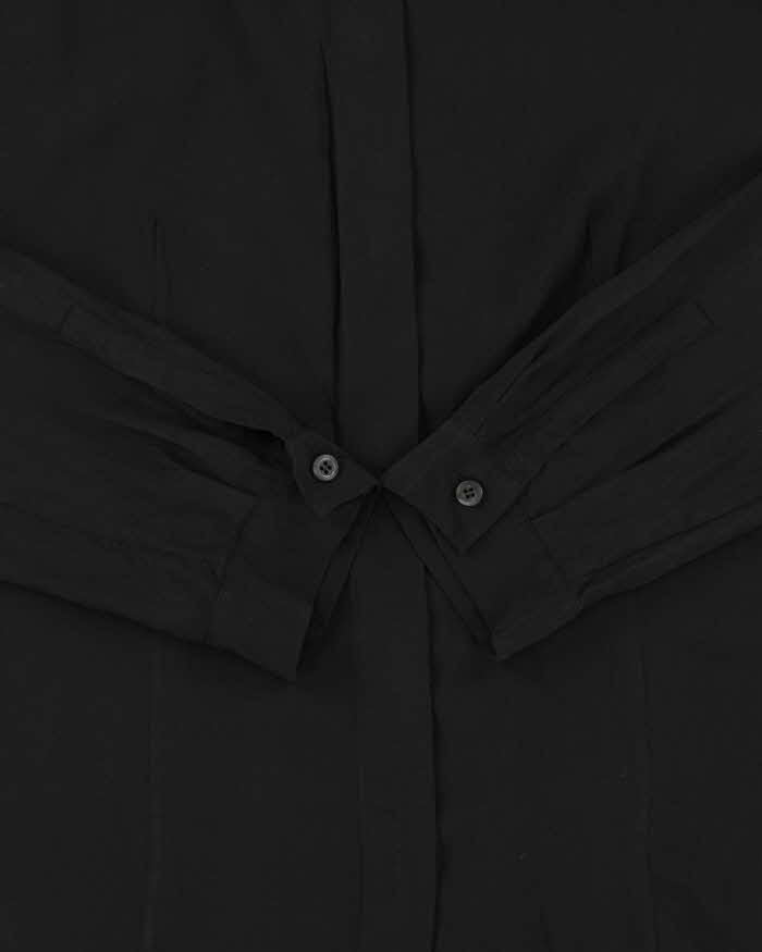 SS2012 Prada Silk Glass Beaded Collar Button Down Blouson Shirt - XL