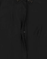 SS2012 Prada Silk Glass Beaded Collar Button Down Blouson Shirt - XL