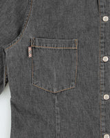 Vintage Y2K 00s Burberry Women's Snap Button Denim Long Sleeve Shirt - M