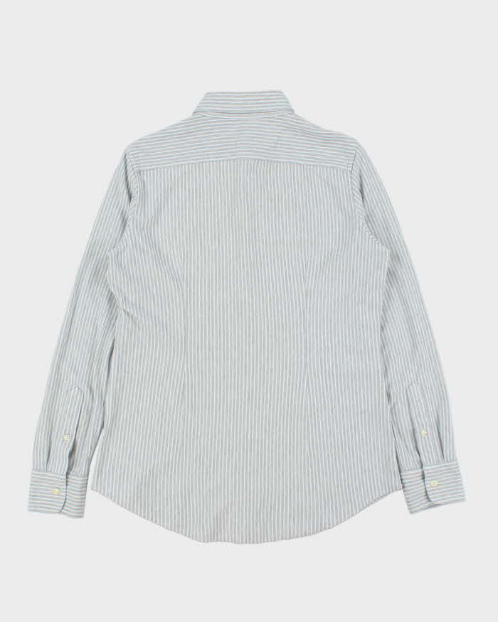 Vintage Ralph Lauren Oxford Knit Striped Women's Long Sleeve Shirt - L