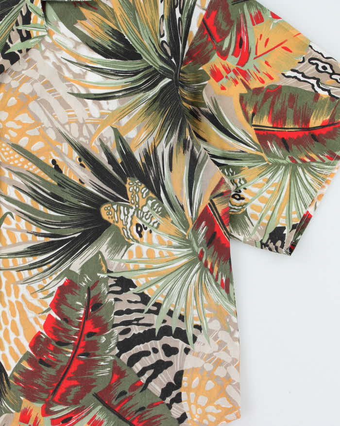 Vintage 1980s Caribou Made In USA Women's Boxy Hawaiian Shirt - L