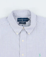 Vintage Ralph Lauren Striped Seersucker Oversized Shirt - L
