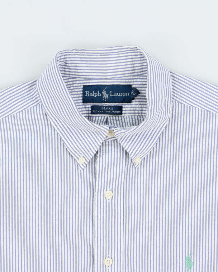 Vintage Ralph Lauren Striped Seersucker Oversized Shirt - L