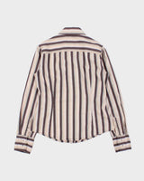 Vintage Y2K 00s Esprit Women's Striped Fitted Long Sleeve Shirt - XS