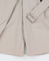 Vintage MaxMara Wool Paper Bag Waist Long Skort - S