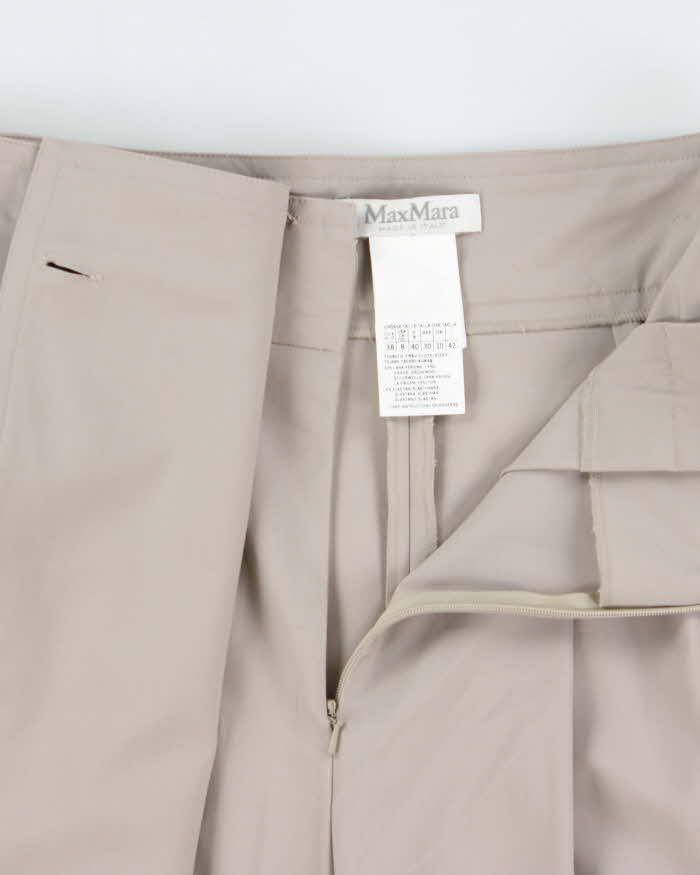Vintage MaxMara Wool Paper Bag Waist Long Skort - S