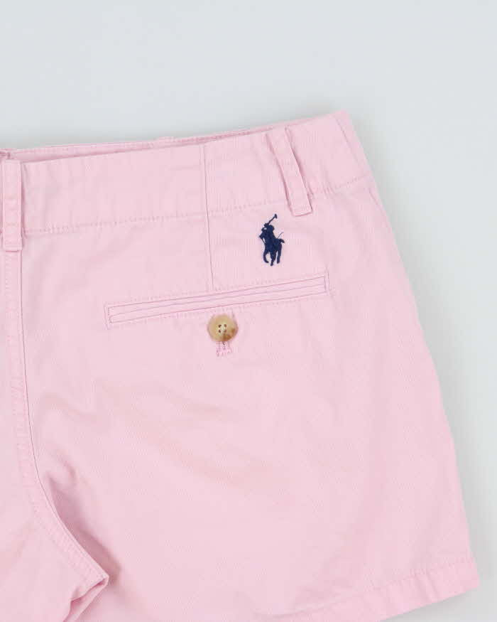 Vintage Polo Ralph Lauren Women's Baby Pink Mini Chino Shorts - W29