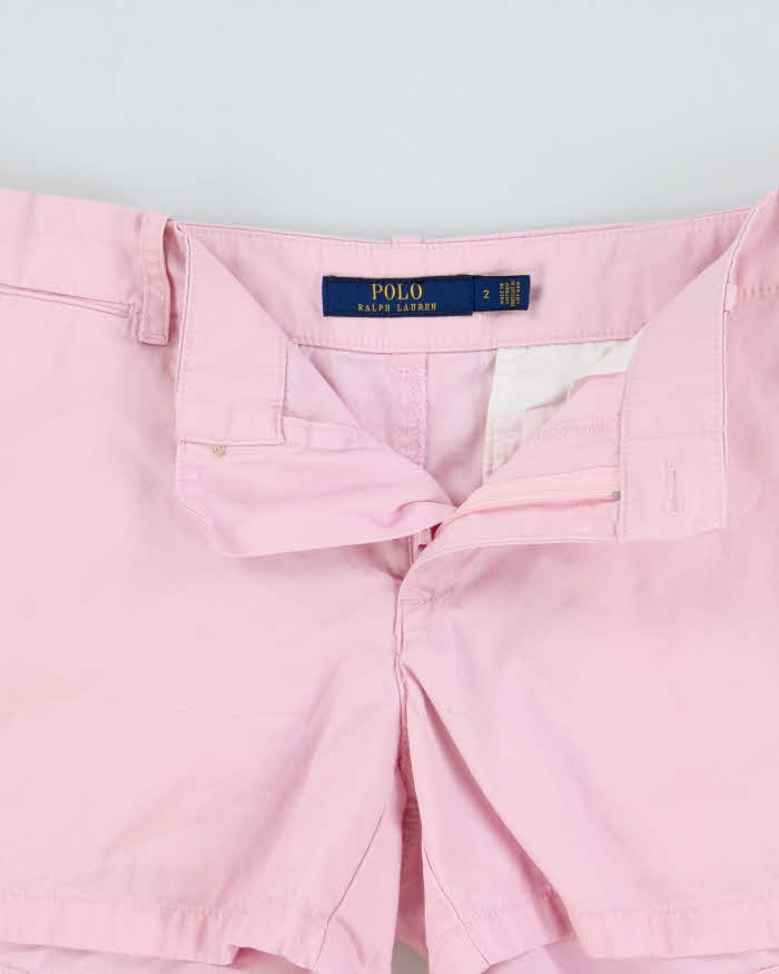 Vintage Polo Ralph Lauren Women's Baby Pink Mini Chino Shorts - W29