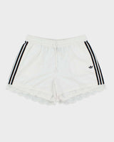 Adidas Originals Women's 3-Stripe Lace Trim Trefoil Firebird Shorts - XL