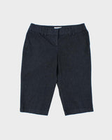 Vintage Y2K 00s Ricki's Women's Low-Rise Indigo Denim Chino Capri Shorts - W32