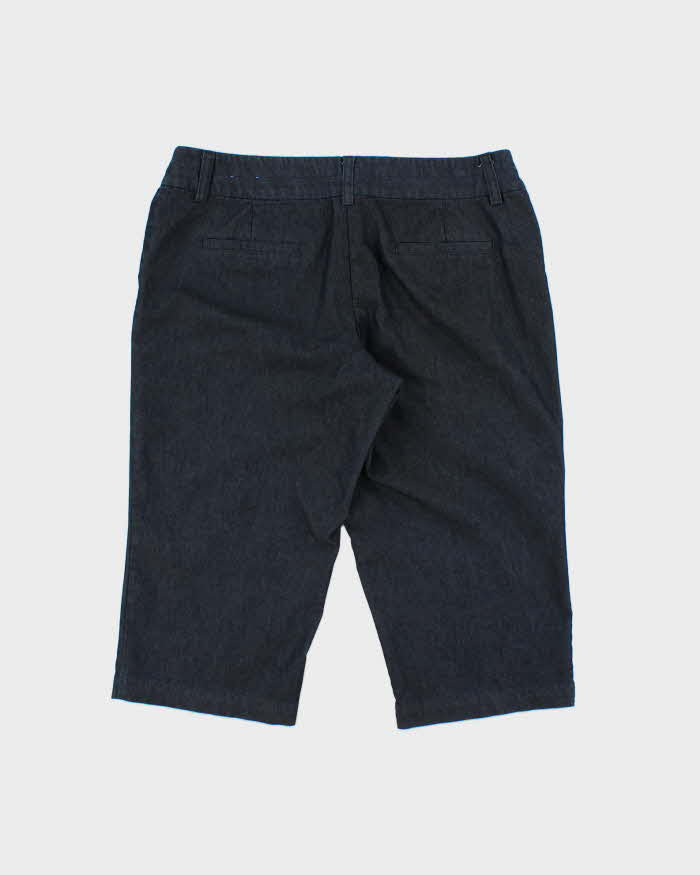 Vintage Y2K 00s Ricki's Women's Low-Rise Indigo Denim Chino Capri Shorts - W32