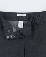 Vintage Y2K 00s Ricki's Women's Low-Rise Indigo Denim Chino Capri Shorts - W32