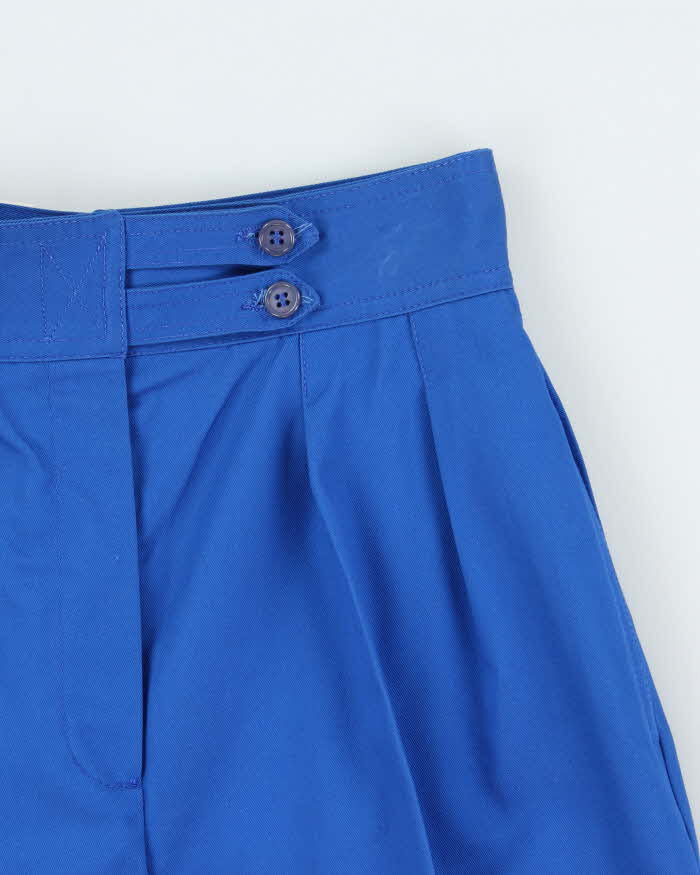 DSWT Vintage 1970s Jean's West Women's High Waisted Double Pleated Wide Leg Flared Bermuda Shorts - W25