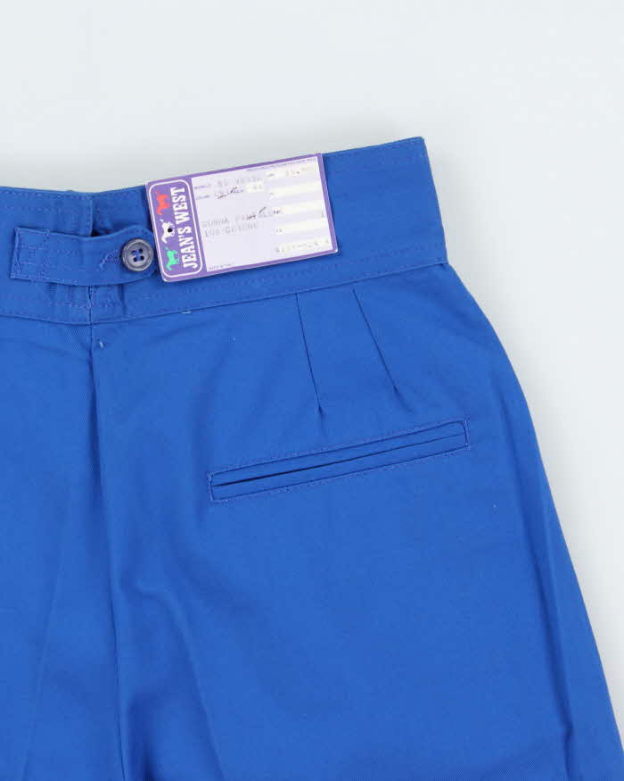 DSWT Vintage 1970s Jean's West Women's High Waisted Double Pleated Wide Leg Flared Bermuda Shorts - W25