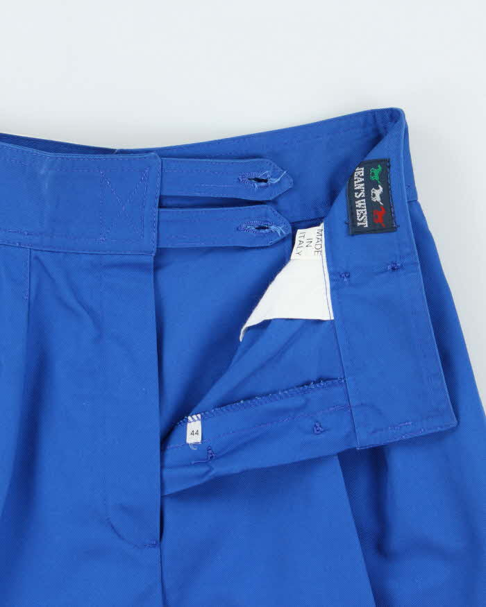 DSWT Vintage 1970s Jean's West Women's High Waisted Double Pleated Wide Leg Flared Bermuda Shorts - W25
