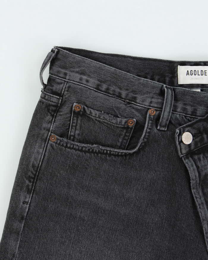 Agolde Criss Cross Women's Relaxed Fit Mid Thigh Denim Shorts - W32