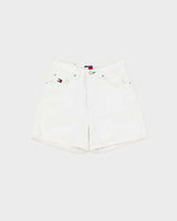 Vintage 1990s Tommy Hilfiger Women's High Waisted 'Perfect' Made In Canada Denim Mini Shorts - W26