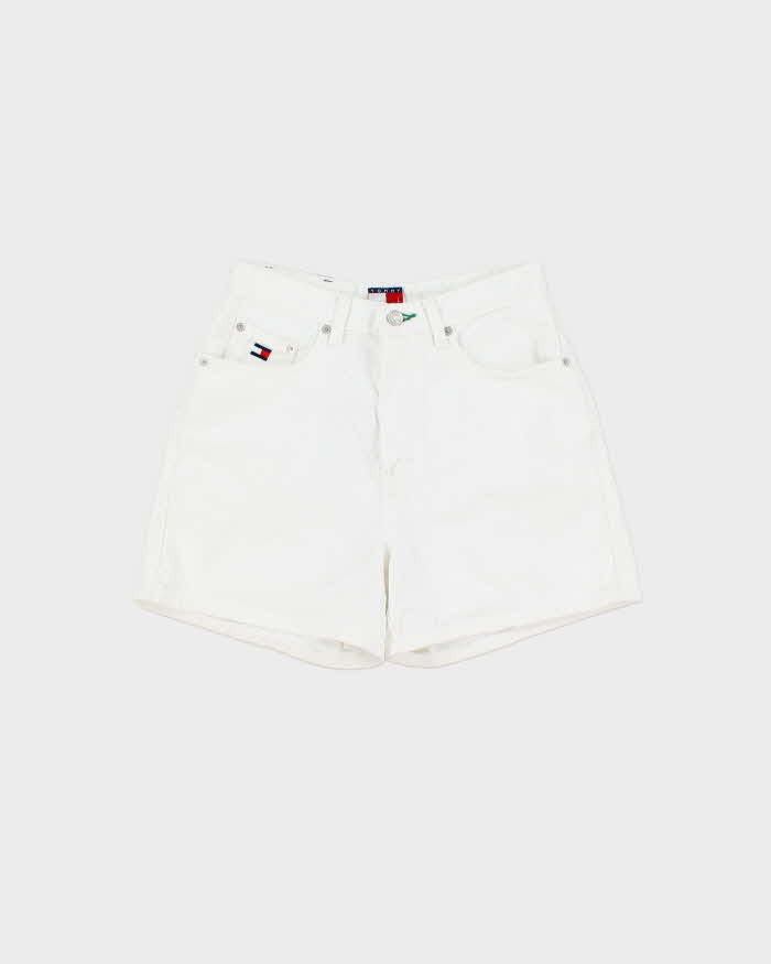 Vintage 1990s Tommy Hilfiger Women's High Waisted 'Perfect' Made In Canada Denim Mini Shorts - W26