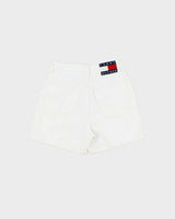 Vintage 1990s Tommy Hilfiger Women's High Waisted 'Perfect' Made In Canada Denim Mini Shorts - W26