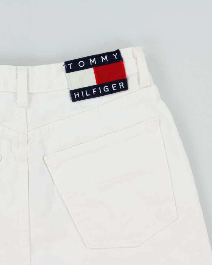 Vintage 1990s Tommy Hilfiger Women's High Waisted 'Perfect' Made In Canada Denim Mini Shorts - W26