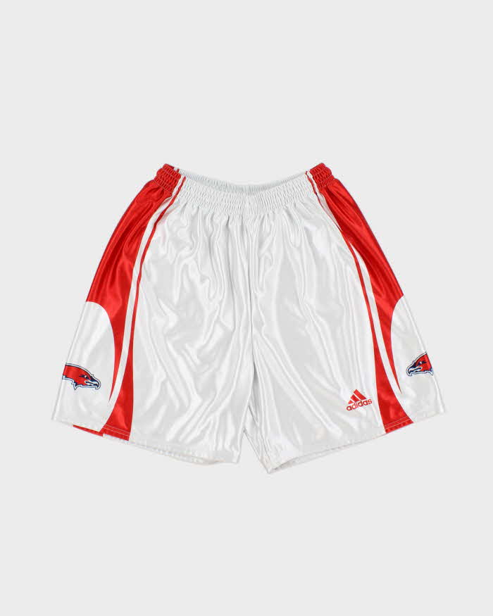 Vintage Y2K 00s Adidas Women's Heavyweight Satin Relaxed Fit College Football Shorts - M