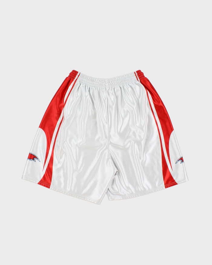 Vintage Y2K 00s Adidas Women's Heavyweight Satin Relaxed Fit College Football Shorts - M