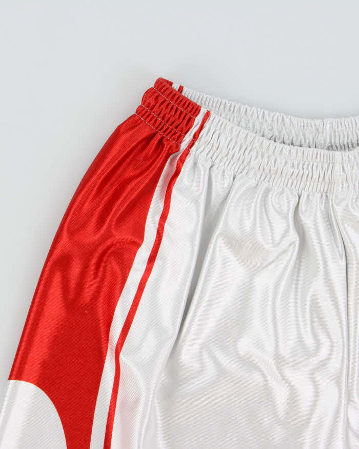 Vintage Y2K 00s Adidas Women's Heavyweight Satin Relaxed Fit College Football Shorts - M