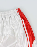 Vintage Y2K 00s Adidas Women's Heavyweight Satin Relaxed Fit College Football Shorts - M