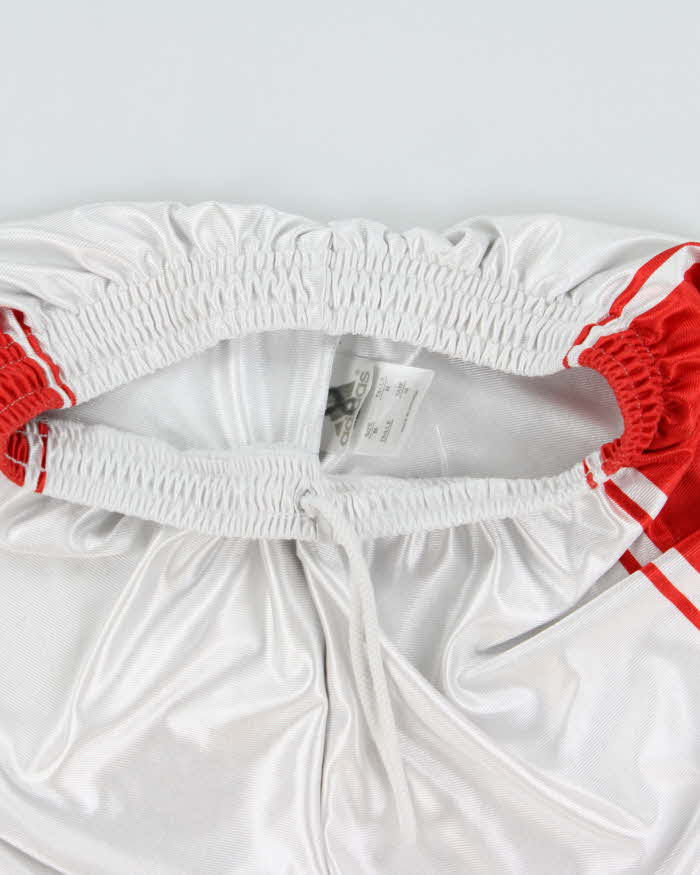 Vintage Y2K 00s Adidas Women's Heavyweight Satin Relaxed Fit College Football Shorts - M