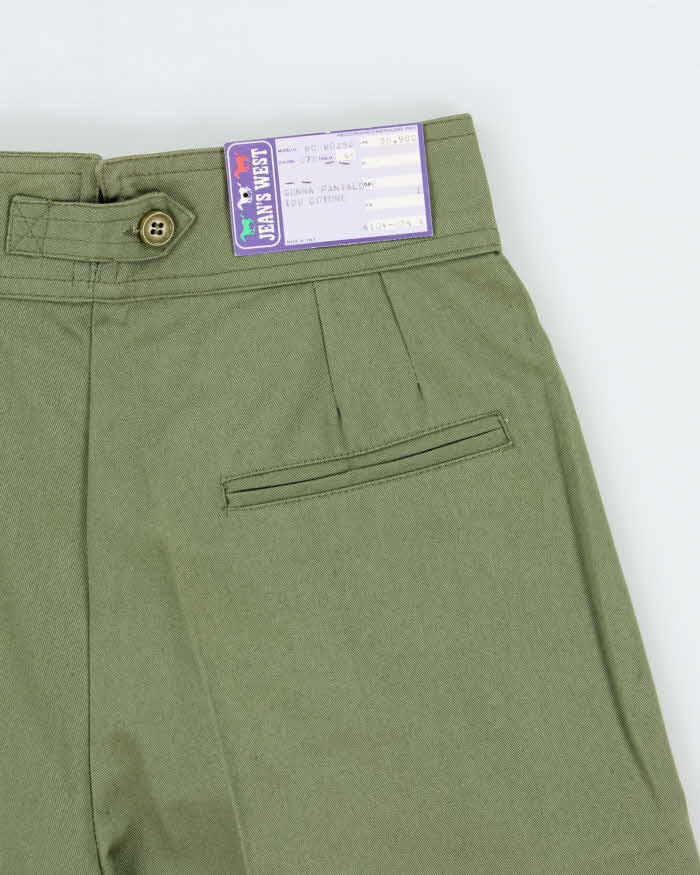 DSWT 1970s Jeans West Pleated Cotton Bermuda Shorts - W26