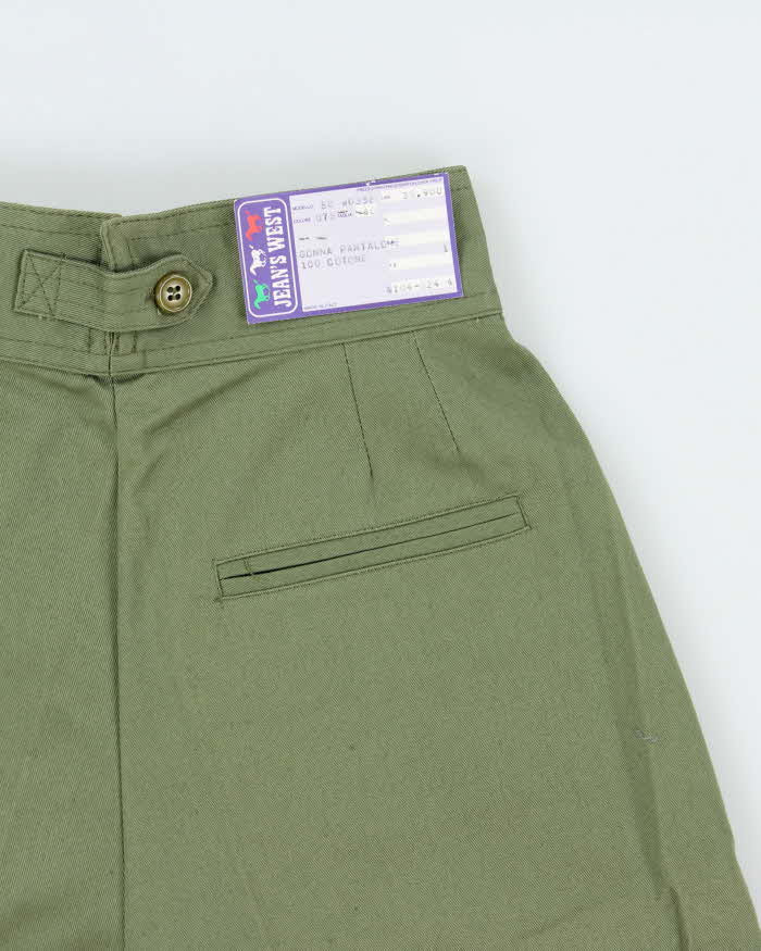 DSWT 1970s Jeans West Pleated Cotton Bermuda Shorts - W24