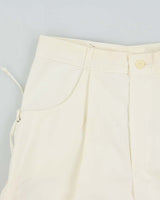 DSWT 1970s Jeans West Lace-up Pleated Cotton Bermuda Shorts - W26
