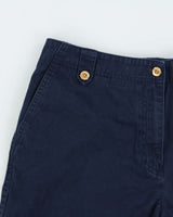 Vintage Y2K 00s Lauren Ralph Lauren LRL Women's Navy Classic Chino Bermuda Shorts - W30